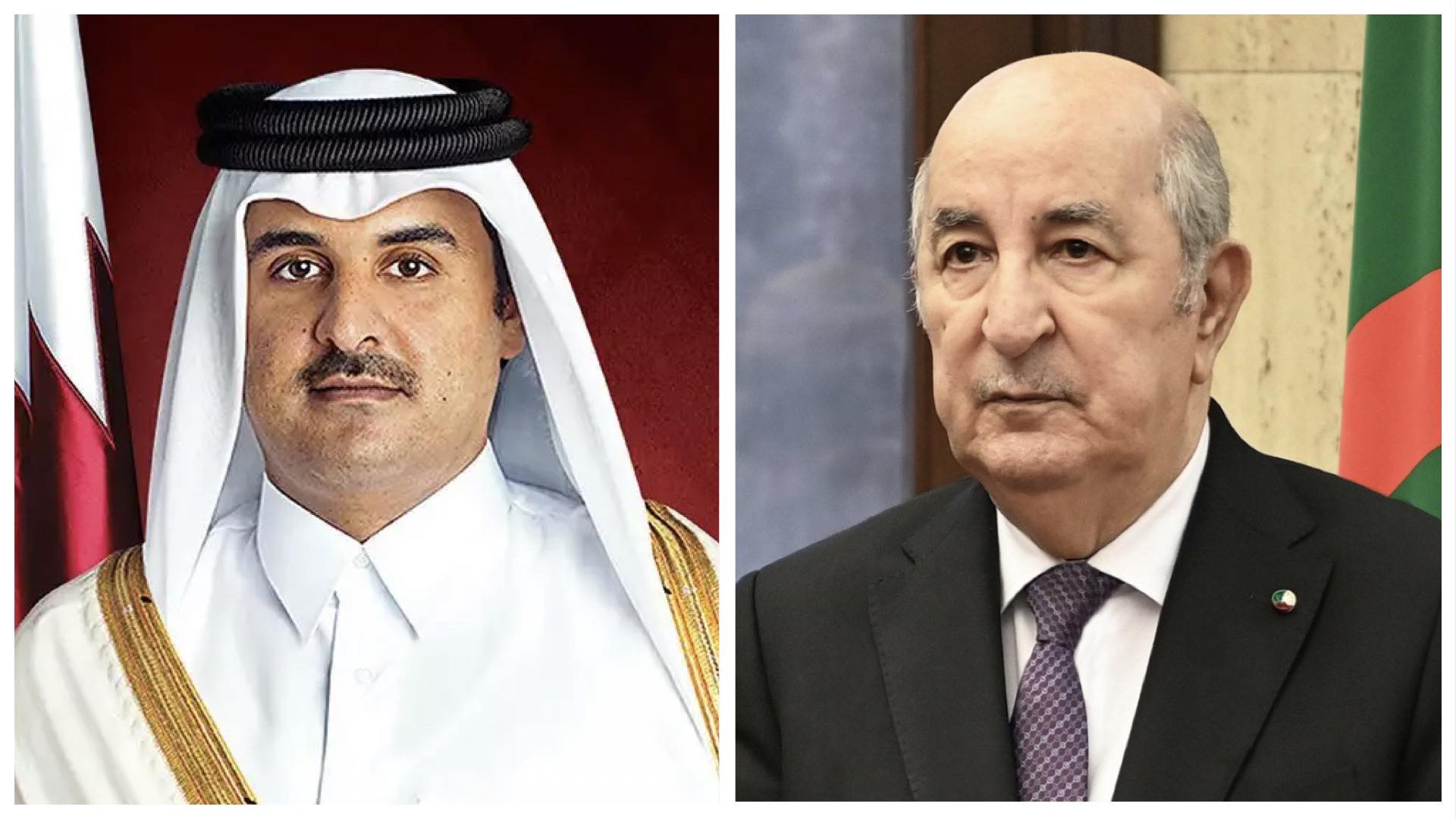رئيس الجمهورية يجري مكالمة هاتفية مع أمير دولة قطر الشقيقة